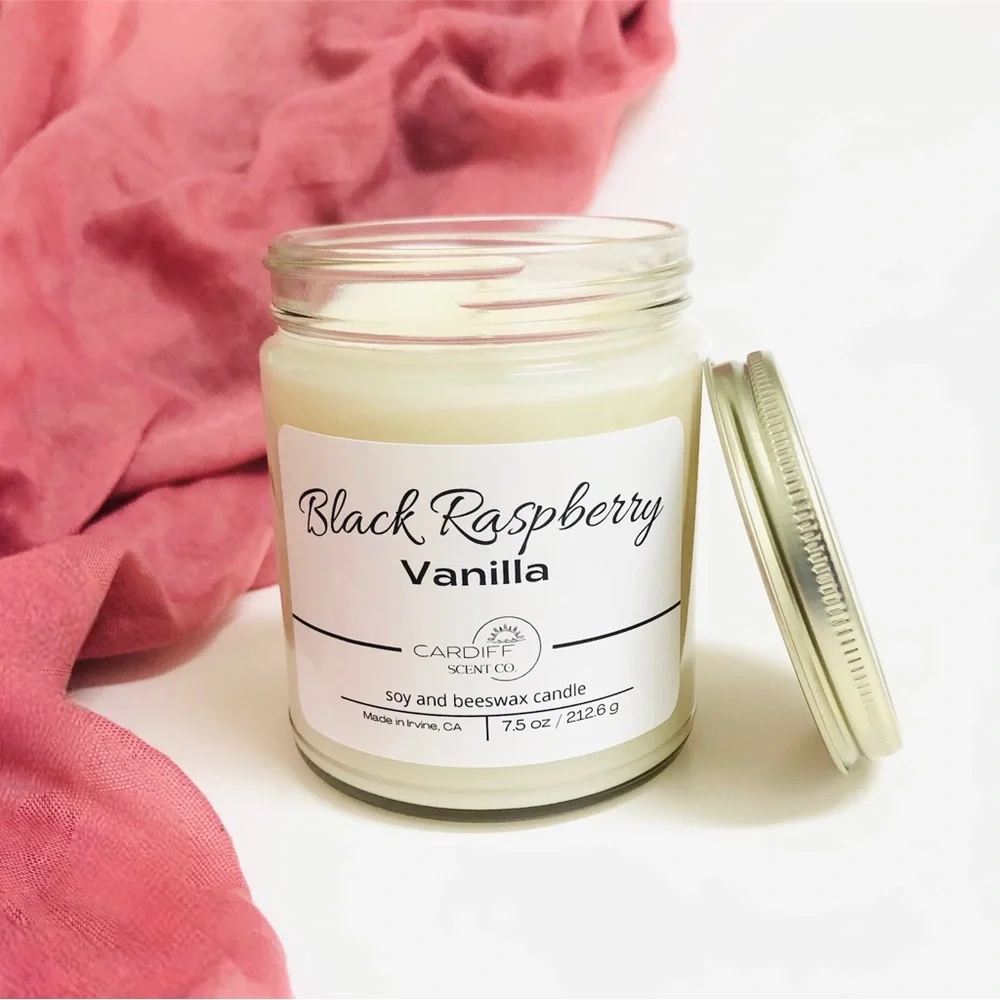 Black Raspberry & Vanilla Scented Candle